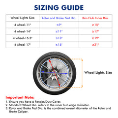 Ehaho Super Bright Double Row Pure White Wheel Lights