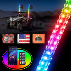 Ehaho LED Whip Lights with Spring Base Integrated