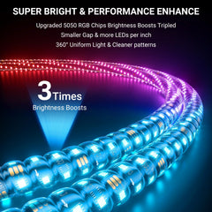 Ehaho LED Whip Lights with Spring Base Integrated