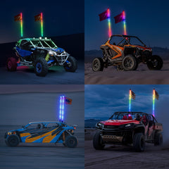 Ehaho LED Whip Lights with Spring Base Integrated