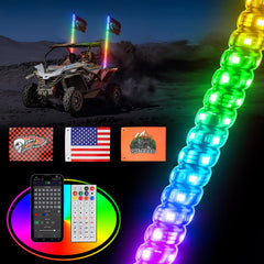 Ehaho LED Whip Lights with Spring Base Integrated