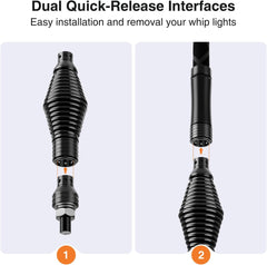 Ehaho Whip Lights Spring Mounting Base with Dual Quick Release