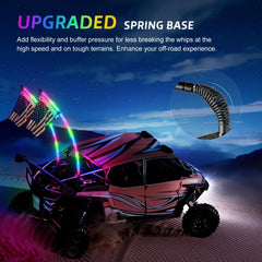 Ehaho LED Whip Lights with Quick Release Spring Base