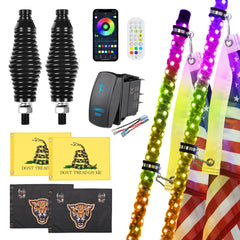 Ehaho LED Whip Lights with Quick Release Spring Base