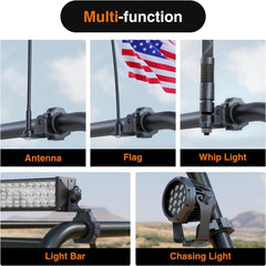 Ehaho UTV Whip Mount for Quick Release Spring Base Whip Lights