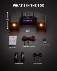 Ehaho 6.5 Inch ATV Speaker, Bluetooth ATV Sound Bar