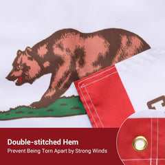 Ehaho 2PCS California Flags for Whip Lights