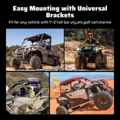 Ehaho 2.1 CH Stereo UTV Sound Bar (Subwoofer) and Speakers