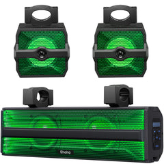 Ehaho 2.1 CH Stereo UTV Sound Bar (Subwoofer) and Speakers