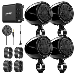 Ehaho 4" Motorcycle Speakers | 1200W Bluetooth 6.0