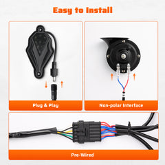 Ehaho 2-in-1 UTV Turn Signal Kit with 110D Horn
