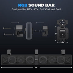 Ehaho MT4300 34 Inch UTV Sound Bar