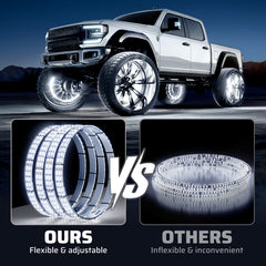 Ehaho 14"-18" Super Bright Double Row Pure White Wheel Lights