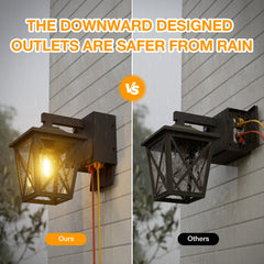 Ehaho EH-BD03 Porch Lights with GFCI Outlet