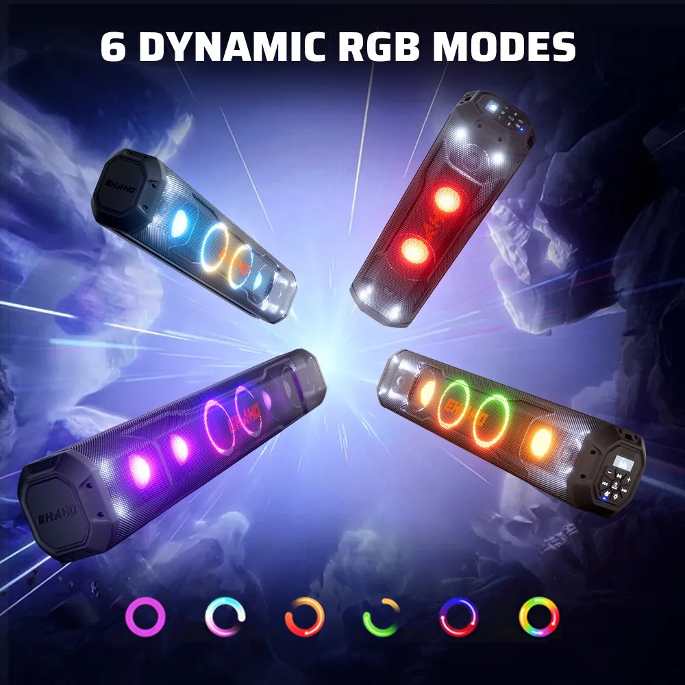 EHAHO Bluetooth UTV Sound Bar with RGB Lights