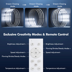 Ehaho Super Bright Double Row Pure White Wheel Lights