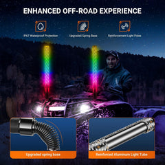 Ehaho Fat Whip Lights for UTV ATV with Spring Base-HQD45