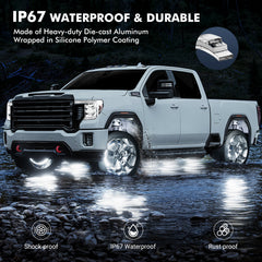 Ehaho Super Bright Double Row Pure White Wheel Lights
