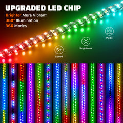 Ehaho Whip Lights with Spring Base | Insert Pin