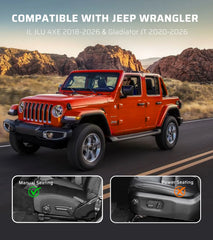 Ehaho Metal Rear Door Pockets for Jeep