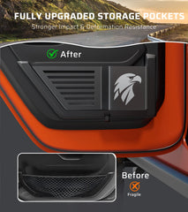Ehaho Metal Rear Door Pockets for Jeep