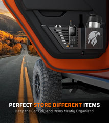 Ehaho Metal Rear Door Pockets for Jeep