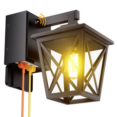 Ehaho EH-BD03 Porch Lights with GFCI Outlet