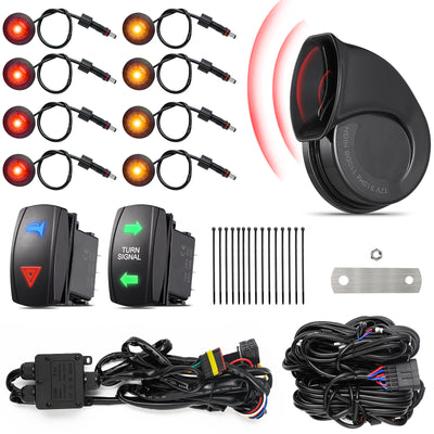 Ehaho ATV UTV Turn Signal Kit with 110D Horn