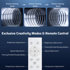 Ehaho 14"-18" Super Bright Double Row Pure White Wheel Lights