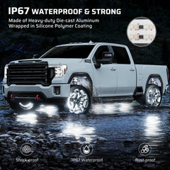 Ehaho 14"-18" Super Bright Double Row Pure White Wheel Lights