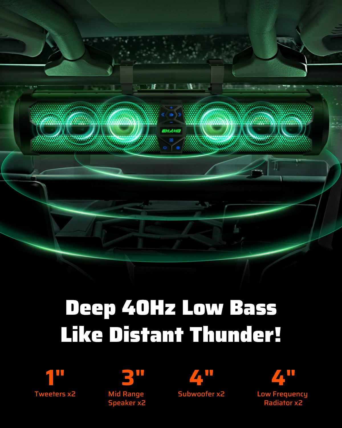 Ehaho Rumble-X Series UTV Sound Bar-MT4321/MT4421