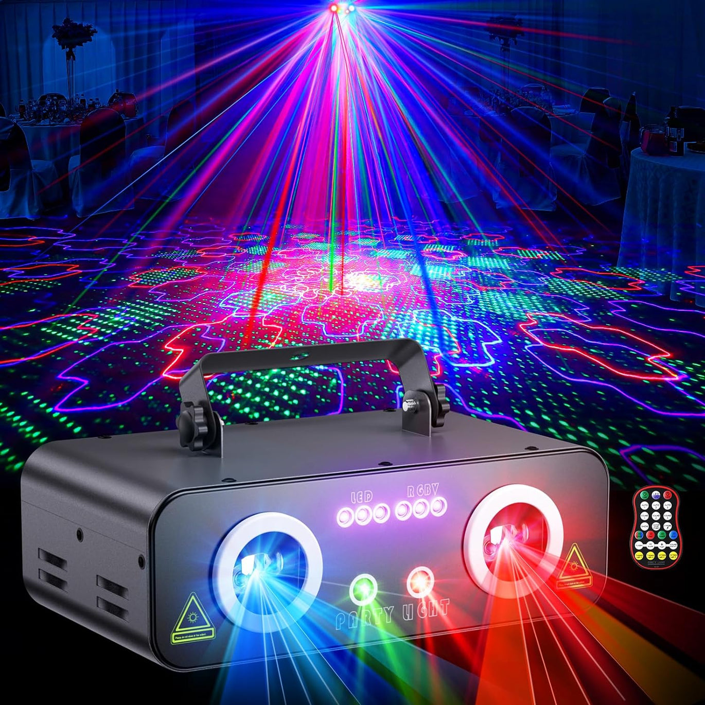 LASER LIGHT SHOW (300nw)2台セット 2x IP65 10W RGB Animation Laser Light Outdoor sky beam Laser